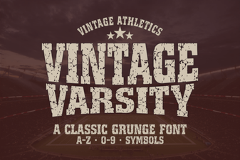 Vintage Varsity Font for Retro Sportswear Design