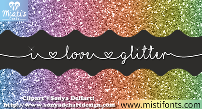 I Love Glitter Font for Creative Design Projects